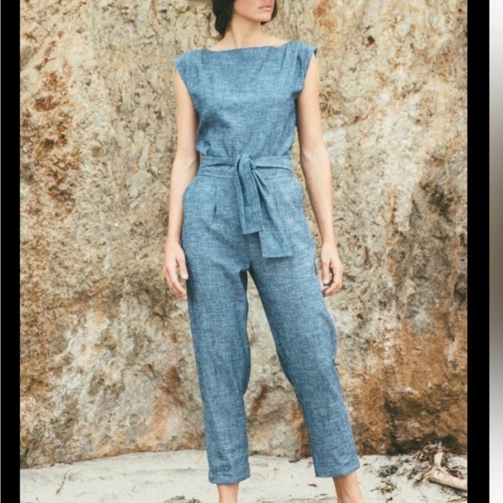 Ozma Matador Skinny Romper in Chambray